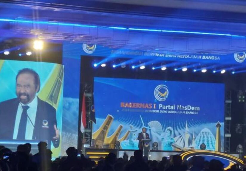 Di Rakernas, Surya Paloh Tegaskan NasDem Pendukung Prabowo